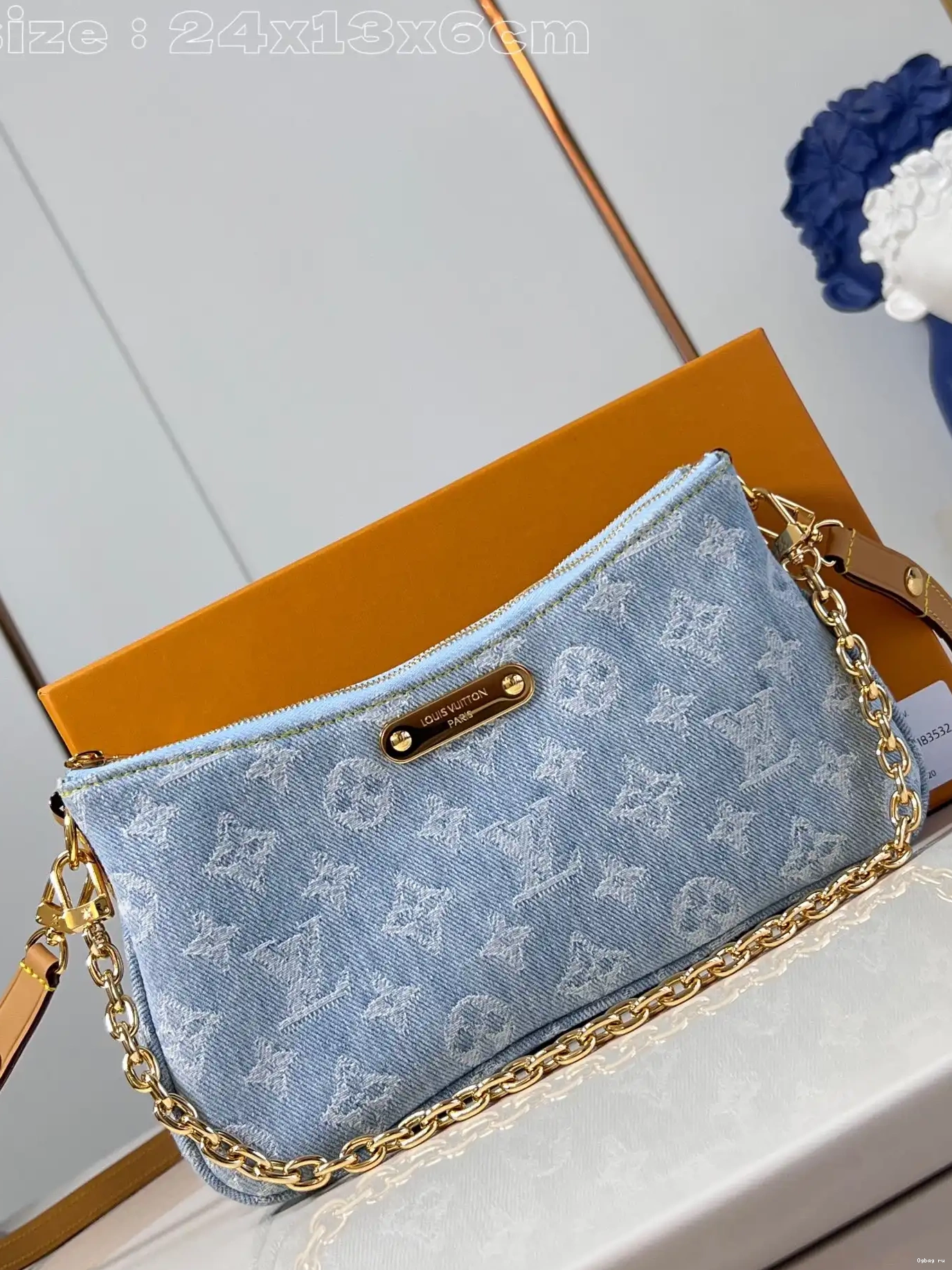 -24.5*13.5*6.5CM pochette double VUITTON LOUIS Liv 0616